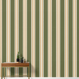 Papel Pintado Army Green & Khaki Double Rugby Stripe 