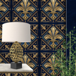 Papel Pintado Art Deco Fleur-de-lis