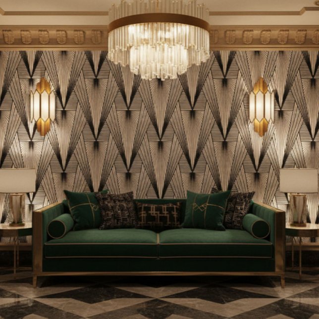 Papel Pintado Art Deco Monocromo (Subido por el creador)