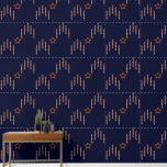 Papel Pintado Art Deco patriótico de los años 1940 - Marfil rojo<br><div class="desc">El diseño original de este tapiz peel 'n Stick se inspiró en parte en un Necktie Art Deco de los años 40. Con un sutil sentimiento patriótico que está perfectamente emparejado con un fondo azul marino rico y profundo, he combinado estrellas rojas envueltas en oro con grupos de 5 tiras...</div>