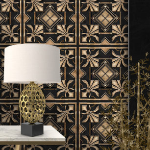 Papel Pintado Art Deco Vintage Fleur-de-lis