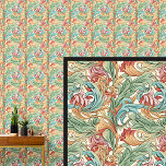 Papel Pintado Art Nouveau de Naranja Verde azulado verde rosa<br><div class="desc">Fondo de escritorio Art Nouveau Verde azulado color rosa verde</div>