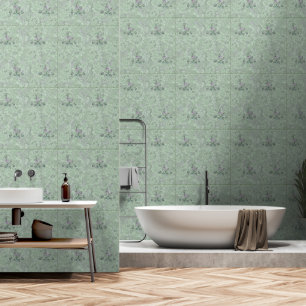 Papel Pintado Art Nouveau Floral Pale Sage Dusty Lilac