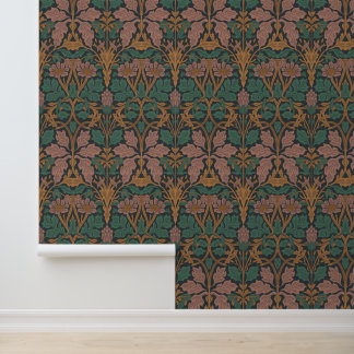 Papel Pintado Art Nouveau Tono Cálido Floral