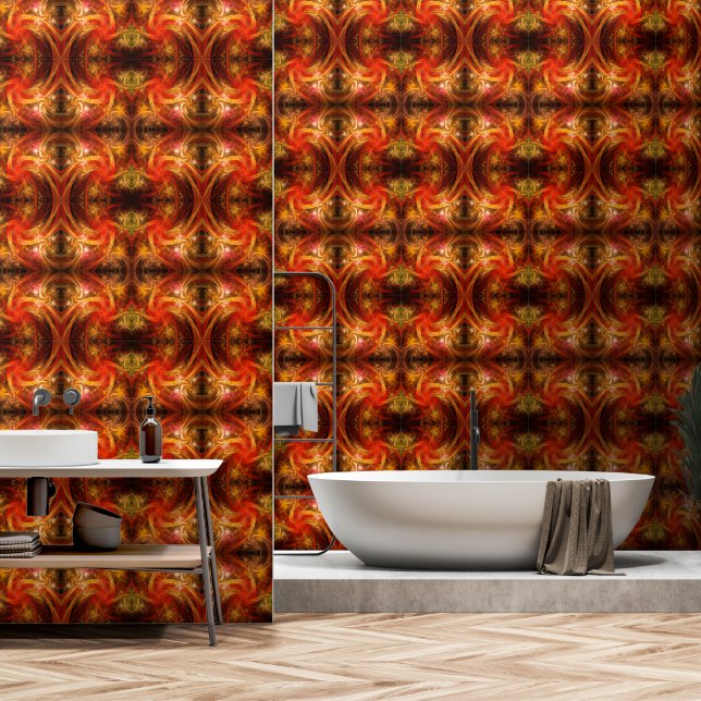 Papel Pintado Arte abstracto de Firestorm (Baño)