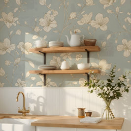 Papel Pintado Arte Botánico Vintage Elegante de Línea