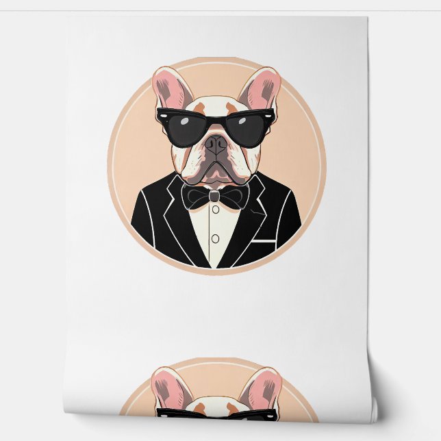 Papel Pintado Arte Bulldog francés (Desenrollar)