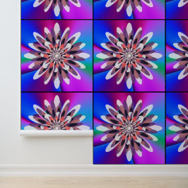 Papel Pintado Arte de Mandala Floral Colorido Cuántico Patrón 