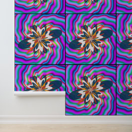 Papel Pintado Arte de Mandala Floral Colorido de Guardería Moder