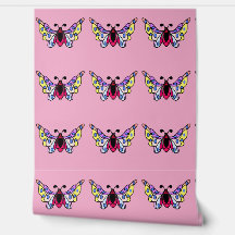 Arte de Mariposa Folk Moderno Vibrante Personaliza