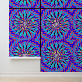 Papel Pintado Arte decorativo de mandala colorido algorítmico en