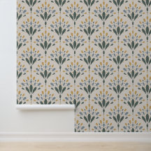 Arte Floral Elegante Art Deco Botánico Folk