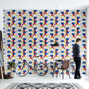 Papel Pintado Arte Moderno De Stijl Geométrico Minimalista Mondr