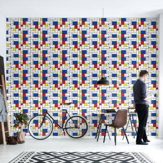 Papel Pintado Arte Moderno De Stijl Geométrico Minimalista Mondr