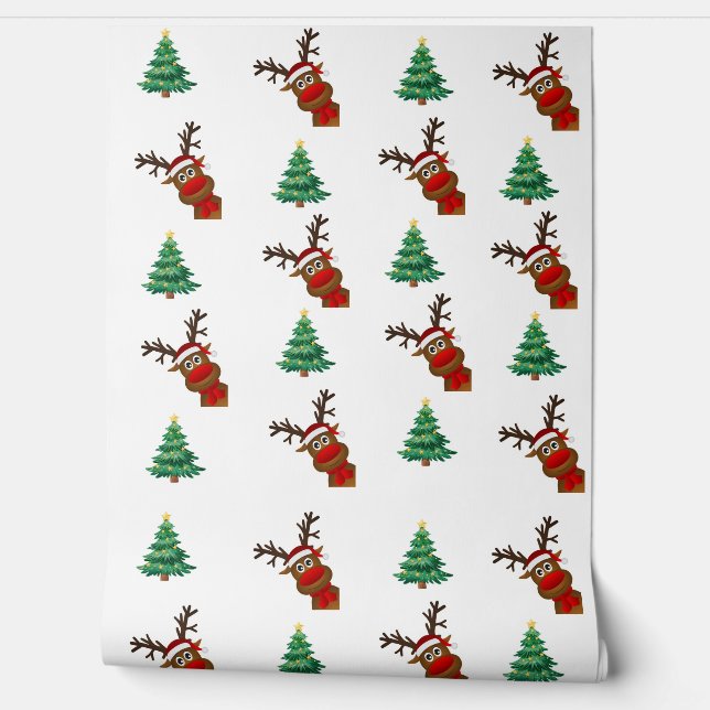 Papel Pintado Arte mural y decoración navidad alegría (Desenrollar)