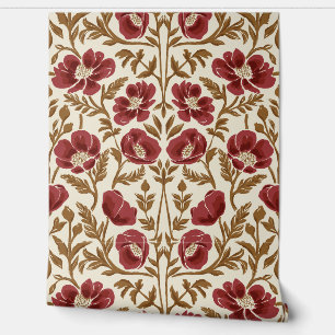 Papel Pintado Artes Y Artesanías De Adormidera Pintada - Beige R