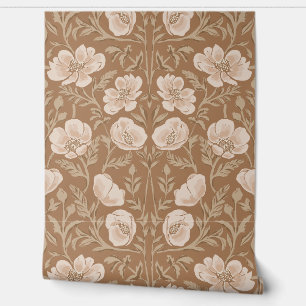 Papel Pintado Artes Y Artesanías Pintorescas - Marrón Rosa Polvo