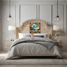 Papel Pintado Aspecto de vidrio manchado Dolphin Peel and Stick 