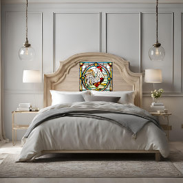 Papel Pintado Aspecto de vidrio manchado Rooster Peel and Stick 