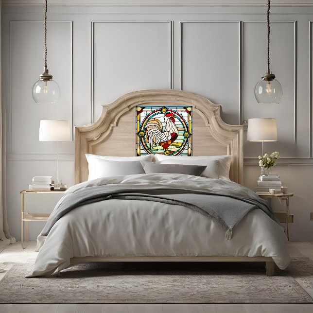 Papel Pintado Aspecto de vidrio manchado Rooster Peel and Stick  (Subido por el creador)