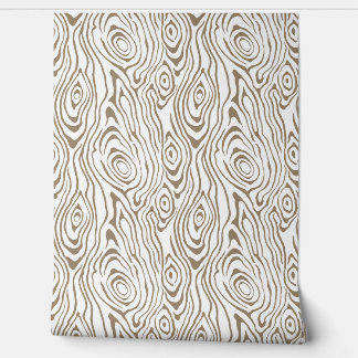 Papel Pintado Aspecto marrón y madera blanca