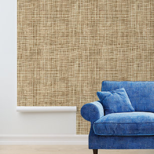 Papel Pintado Aspecto texturizado Burlap Linen Tan