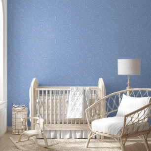 Papel Pintado Astrología Pastel Azul Blanco Estrellas Constelaci