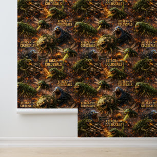 Papel Pintado Ataque de lo colosal / estilo de película B de los
