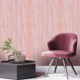 Papel Pintado Ataques de color rosa y oro Resumen