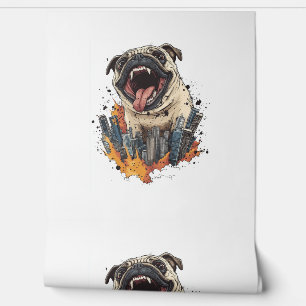 Papel Pintado Ataques de Pugzilla - Divertido perro monstruo