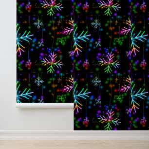Papel Pintado Atmósfera navideña festiva y animada de SlipperyJo