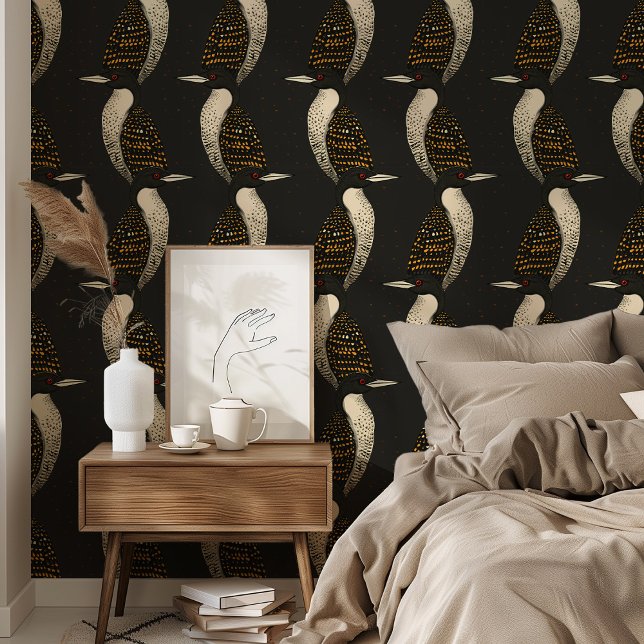 Papel Pintado Audaz Diseño de la Naturaleza Moderna Loon (Subido por el creador)