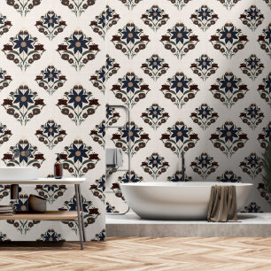 Papel Pintado Audaz Granja Rústica de Mariposa Floral Retro