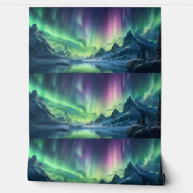 Papel Pintado Aurora Borealis (Desenrollar)