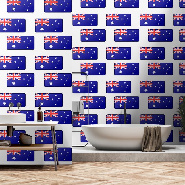 Papel Pintado Australia Banderas Patrióticas (Baño)
