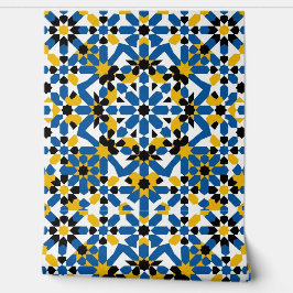 Papel Pintado Auténtico Zellij Arabesco Geométrico Marroquí