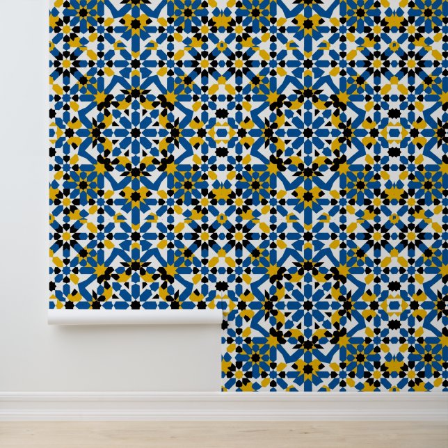 Papel Pintado Authentic Moroccan Zellij Arabesque Geometric  (Solicitud)