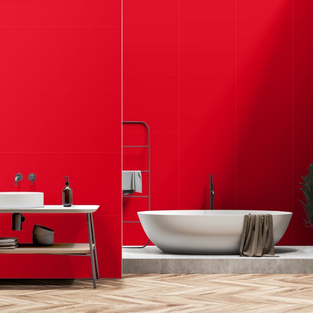Papel Pintado Autoridad simple roja de bricolaje® (Baño)