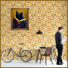 Papel Pintado Autumn Seamless Pattern Pumpkin & Fall Leaves