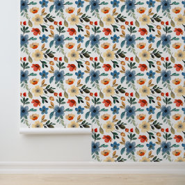 Papel Pintado Autumnal Charm: Rustic Floral