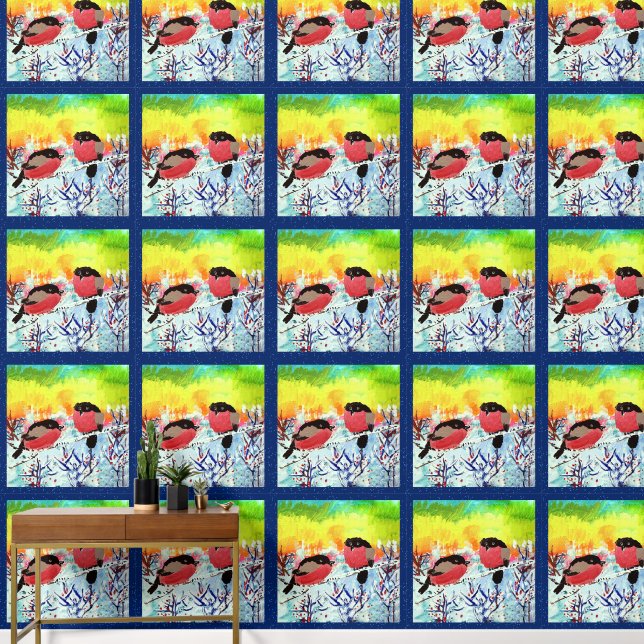 Papel Pintado Ave de Bullfinch (Pasillo)