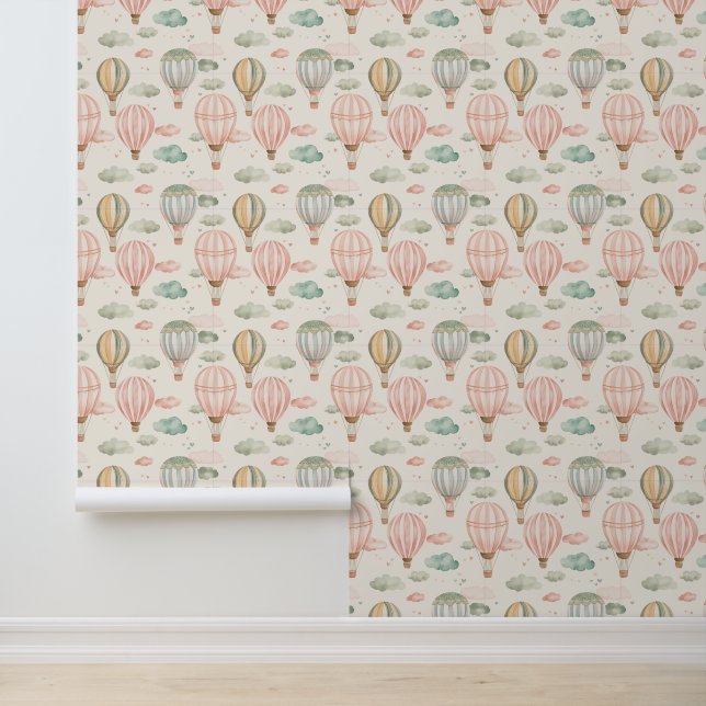 Papel Pintado Aventura de los niños de los globos aéreos (Solicitud)