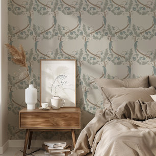 Papel Pintado Aves y vinos de elegancia suave