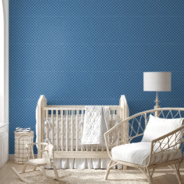 Papel Pintado azul básico/celeste cuadros gingham 