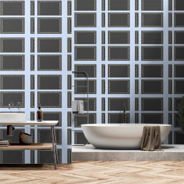 Papel Pintado Azul Cielo Y Geo Gris