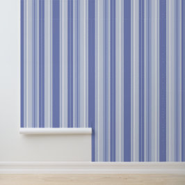 Papel Pintado Azul Moderno a Rayas