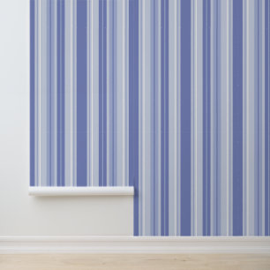 Papel Pintado Azul Moderno a Rayas