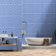 Azul moderno remolino cuadros retro