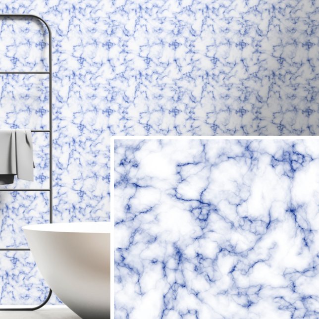 Papel Pintado Azul oscuro sobre marmol blanco (Subido por el creador)