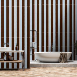 Papel Pintado Azul turbio y marrón espresso ancho de banda de 4 